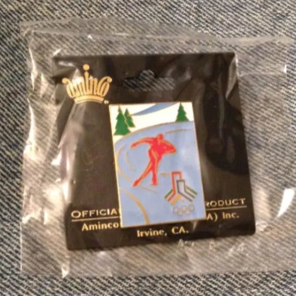 Ski Jump Olympic Pin with Bid Logo ~ 2002 SLC Winter Games - Picture 2 of 4
